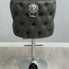 Valentino Hudson Grey PU Bar Stool - ASR Interiors