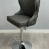 Valentino Hudson Grey PU Bar Stool - ASR Interiors