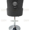 Majestic Grey Fabric Bar Stool - ASR Interiors