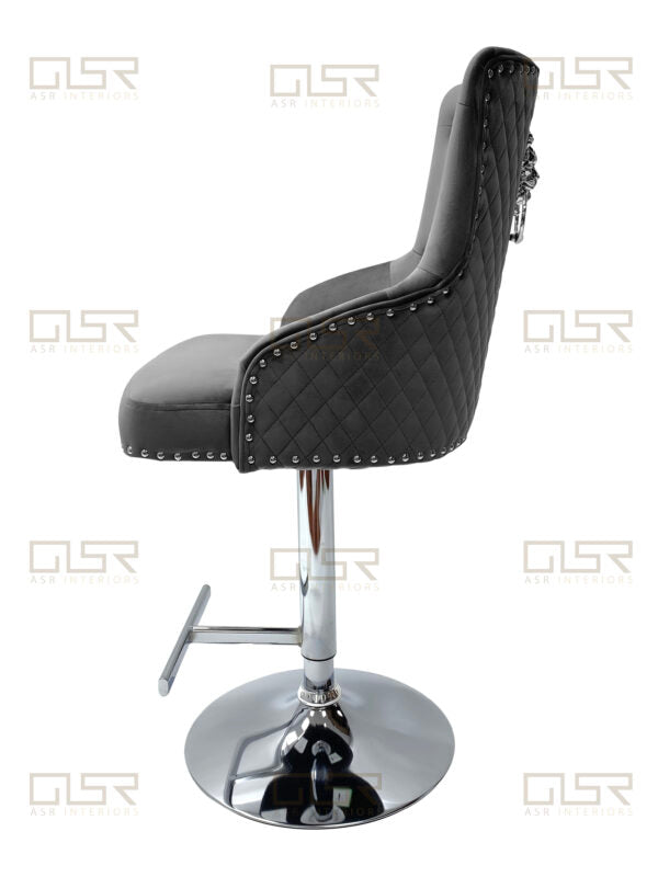 Majestic Grey Fabric Bar Stool - ASR Interiors