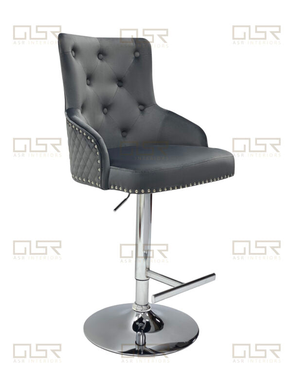 Majestic Grey Fabric Bar Stool - ASR Interiors