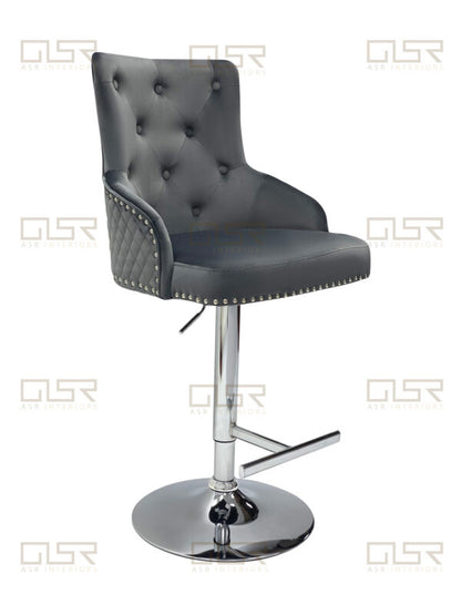 Majestic Grey Fabric Bar Stool - ASR Interiors