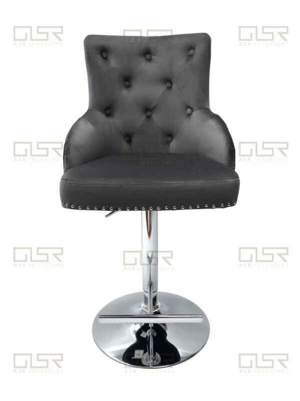 Majestic Grey Fabric Bar Stool - ASR Interiors