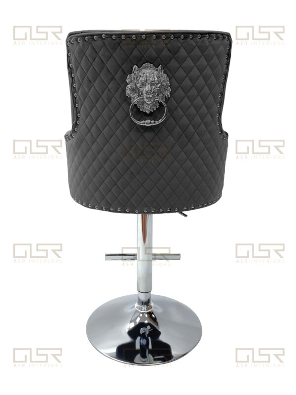 Majestic Grey Fabric Bar Stool - ASR Interiors