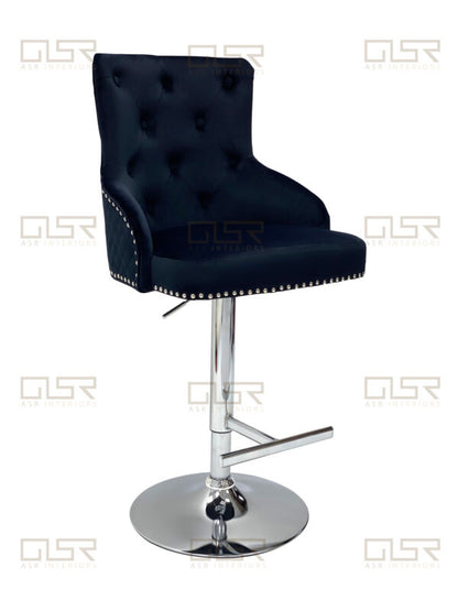 Majestic Black Fabric Bar Stool - ASR Interiors