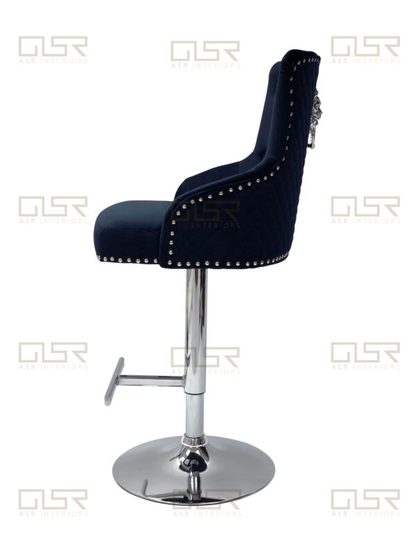 Majestic Black Fabric Bar Stool - ASR Interiors