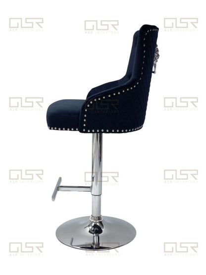 Majestic Black Fabric Bar Stool - ASR Interiors