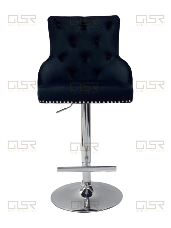 Majestic Black Fabric Bar Stool - ASR Interiors