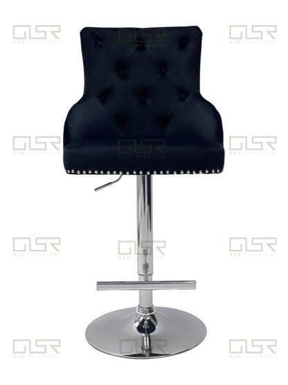 Majestic Black Fabric Bar Stool - ASR Interiors