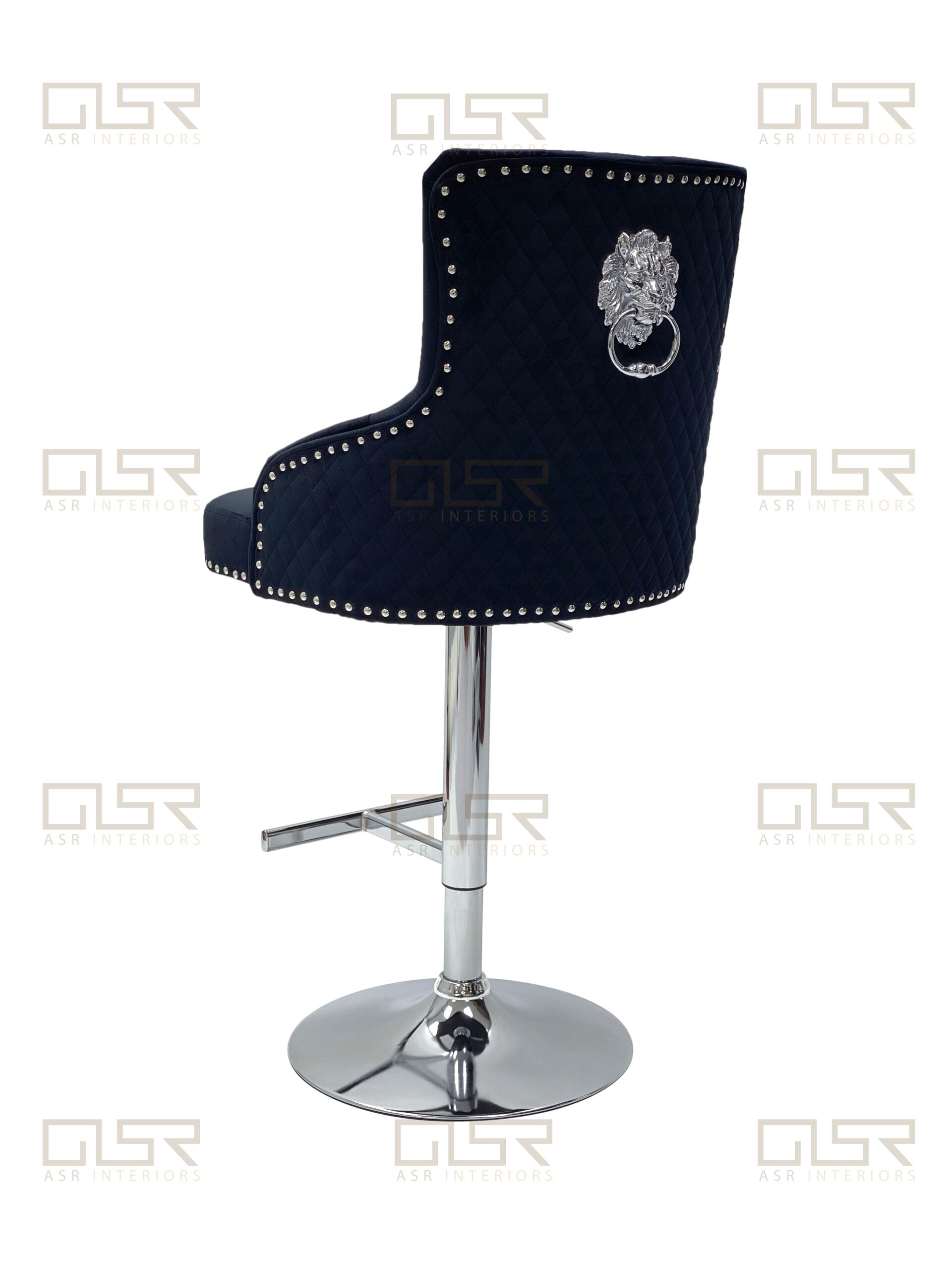 Majestic Black Fabric Bar Stool - ASR Interiors