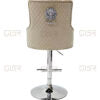 Majestic Mink Fabric Bar Stool - ASR Interiors