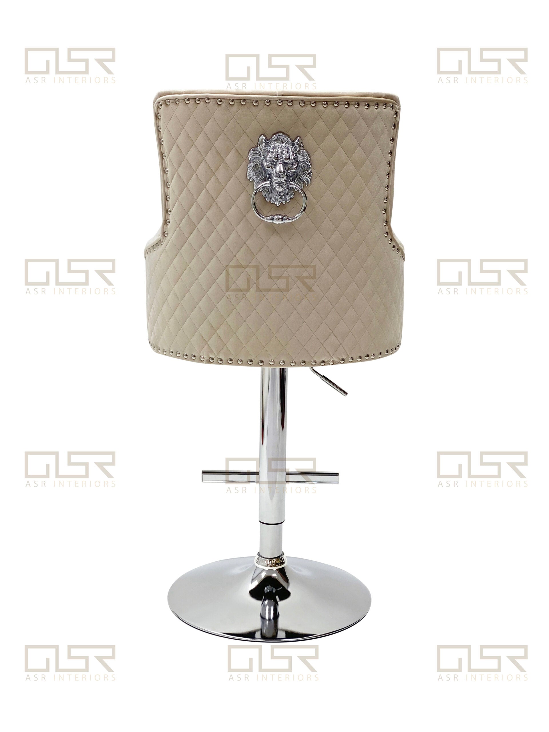 Majestic Mink Fabric Bar Stool - ASR Interiors