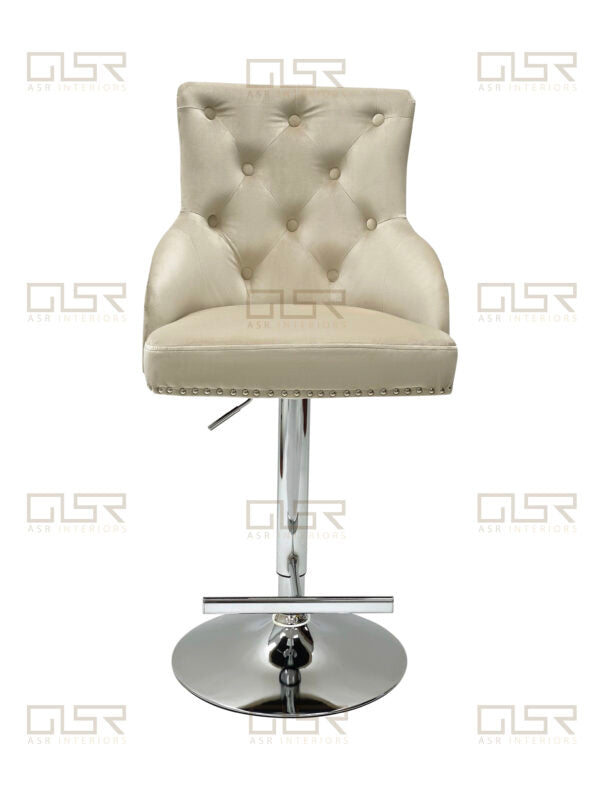 Majestic Mink Fabric Bar Stool - ASR Interiors