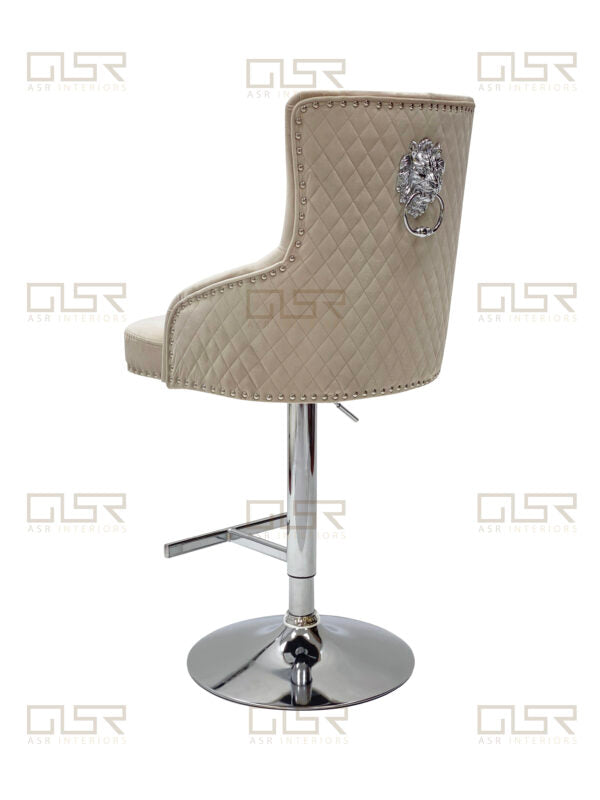 Majestic Mink Fabric Bar Stool - ASR Interiors