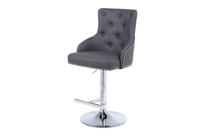 Majestic Hudson Grey PU Bar Stool - ASR Interiors