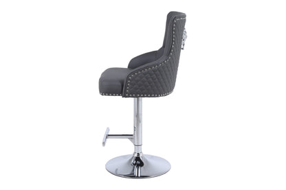 Majestic Hudson Grey PU Bar Stool - ASR Interiors