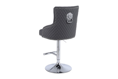 Majestic Hudson Grey PU Bar Stool - ASR Interiors