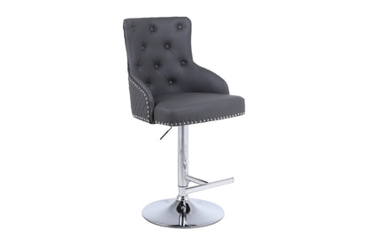 Majestic Hudson Grey PU Bar Stool - ASR Interiors