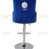 Majestic Navy Fabric Bar Stool - ASR Interiors