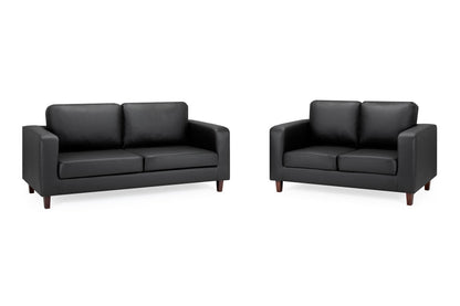Box Sofa Black 3+2 Set