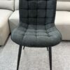 Monza Black Fabric Dining Chair - ASR Interiors