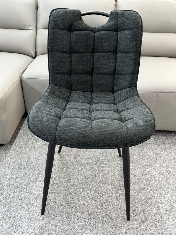Monza Black Fabric Dining Chair - ASR Interiors