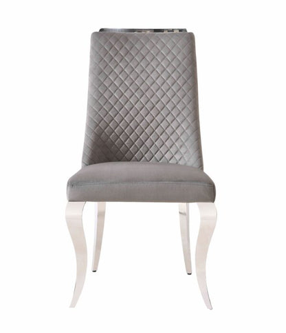 Roxby Grey and Chrome Dining Chair - ASR Interiors