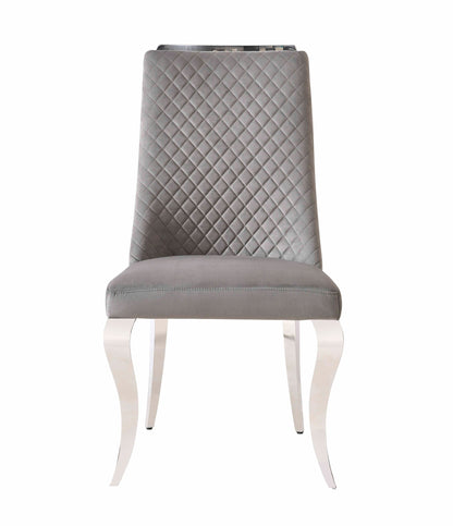 Roxby Grey and Chrome Dining Chair - ASR Interiors