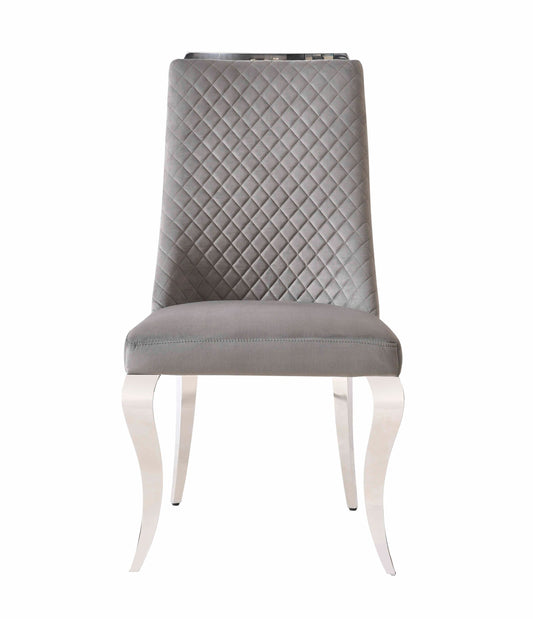 Roxby Grey and Chrome Dining Chair - ASR Interiors