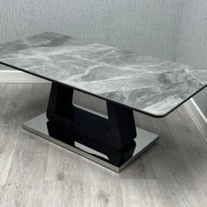 Zermatt Extendable Dining Table(160 - 200) (Grey Ceramic) - ASR Interiors