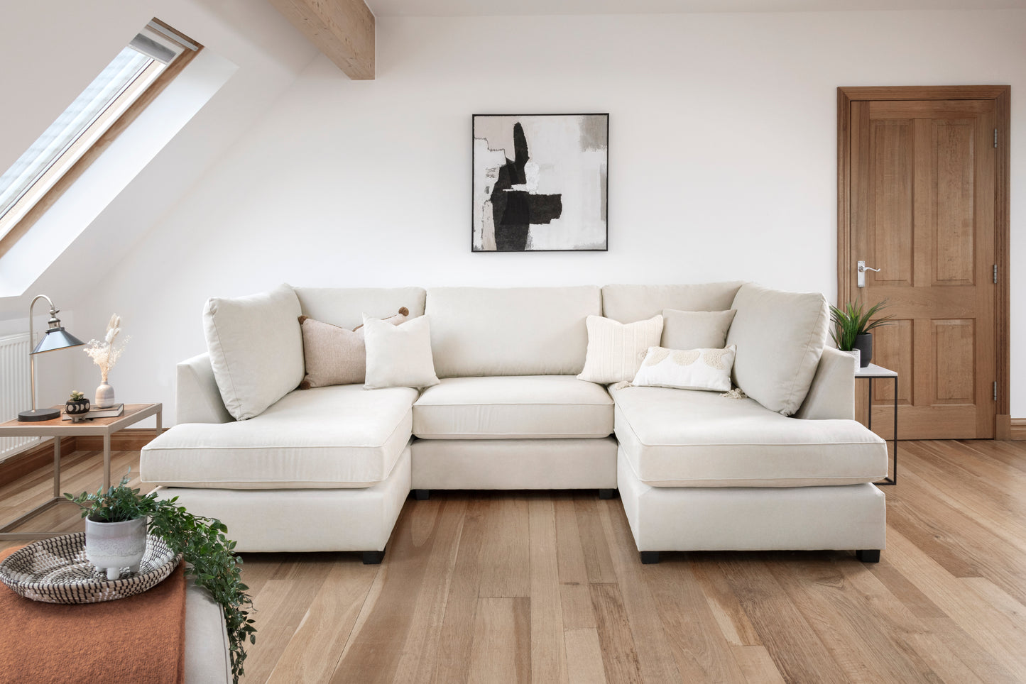 Carnaby Classic Sofa Beige U Shape Corner