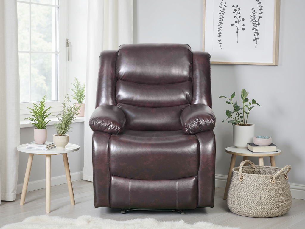 Conrad Manual Recliner Sofa Brown Armchair