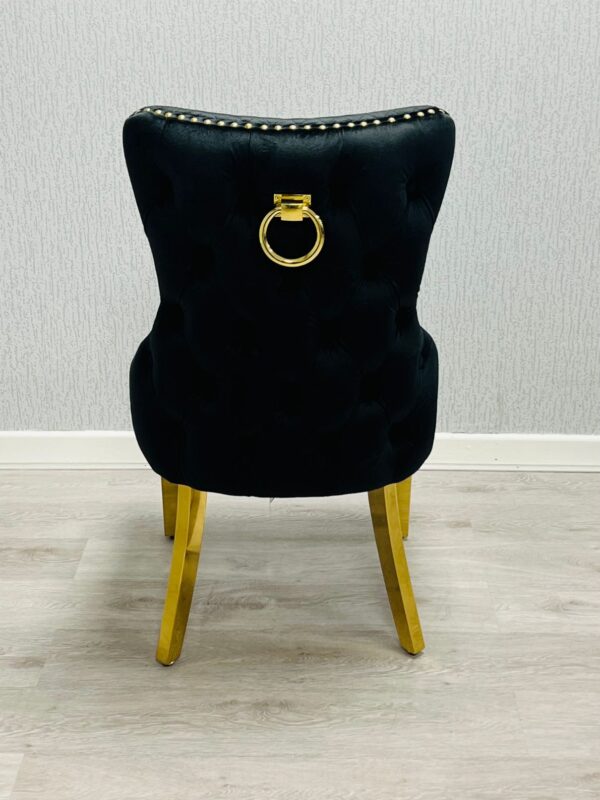 Victoria Black Ring Knocker Chair - ASR Interiors