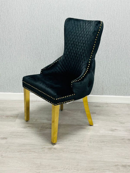 Victoria Black Ring Knocker Chair - ASR Interiors