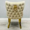 Valentino Mink Gold Velvet Chair - ASR Interiors