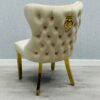 Valentino Mink Gold Velvet Chair - ASR Interiors