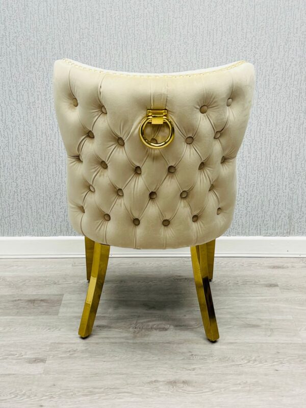 Valentino Mink Gold Velvet Chair - ASR Interiors