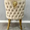 Valentino Mink Gold Lion Velvet Chair - ASR Interiors