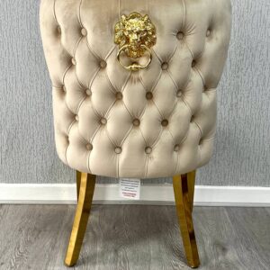 Valentino Mink Gold Velvet Chair - ASR Interiors