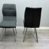 Zermatt Dining Chair (Grey PU with Grey Fabric) - ASR Interiors