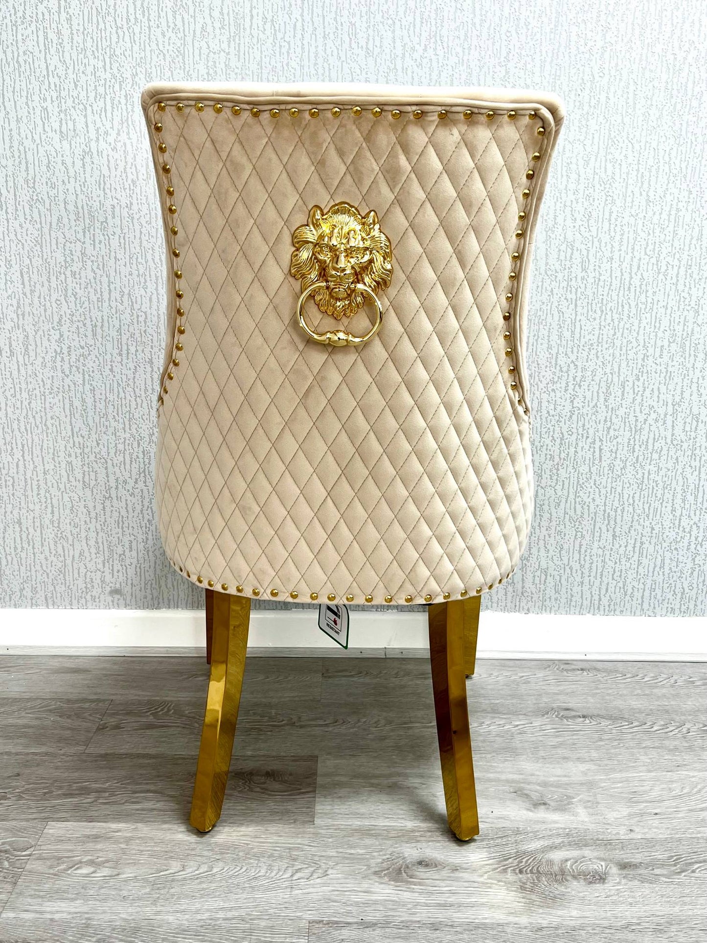 Majestic Mink Gold Lion Knocker Chair - ASR Interiors
