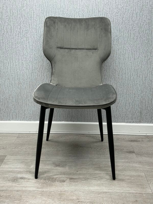 Windsor Grey Velvet Chair - ASR Interiors