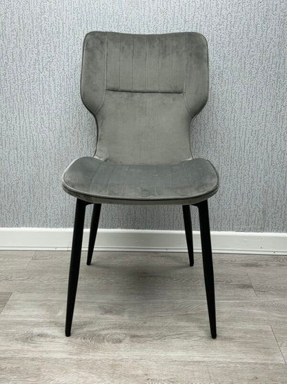 Windsor Grey Velvet Chair - ASR Interiors