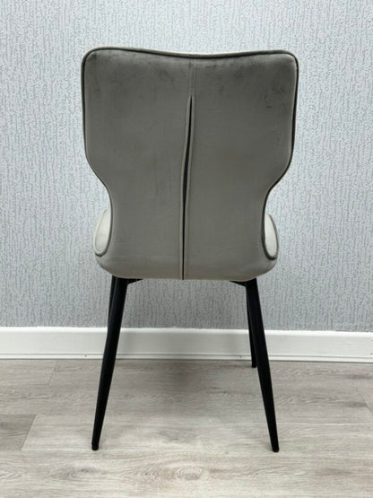Windsor Grey Velvet Chair - ASR Interiors