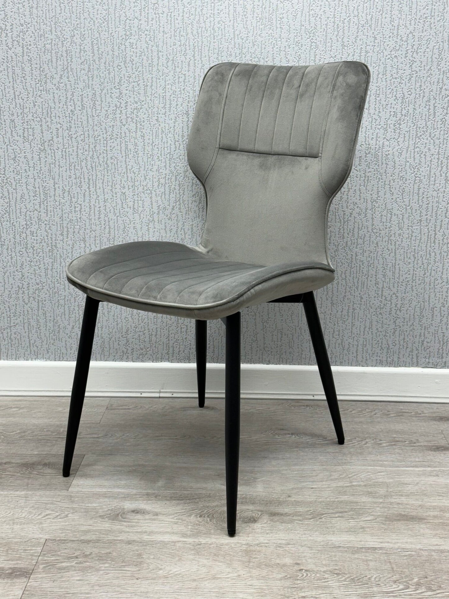 Windsor Grey Velvet Chair - ASR Interiors