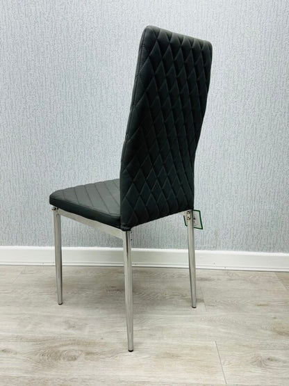 California Grey PU Dining Chair - ASR Interiors