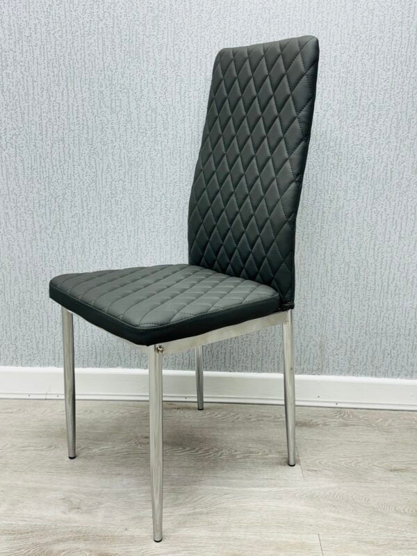California Grey PU Dining Chair - ASR Interiors