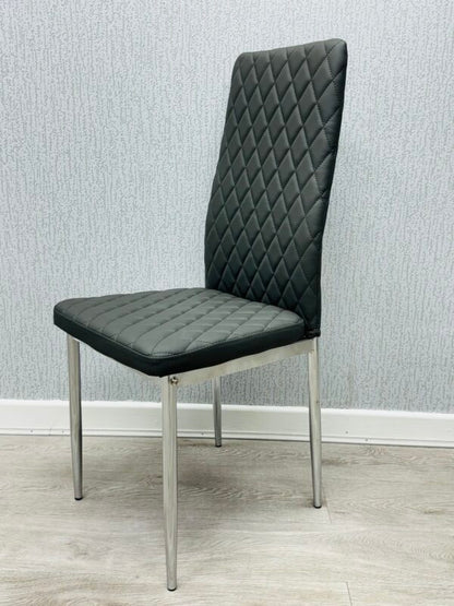 California Grey PU Dining Chair - ASR Interiors