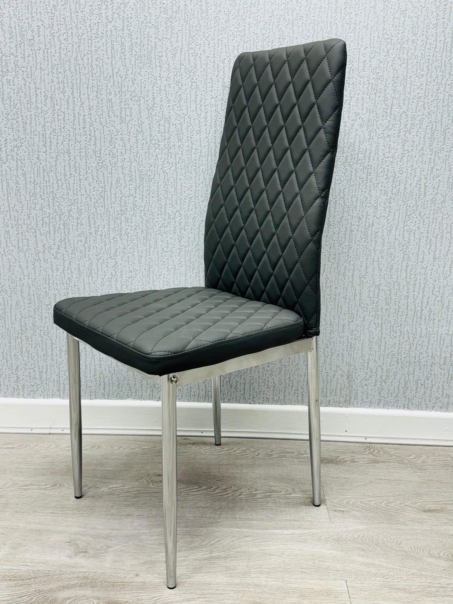 California Grey PU Dining Chair - ASR Interiors