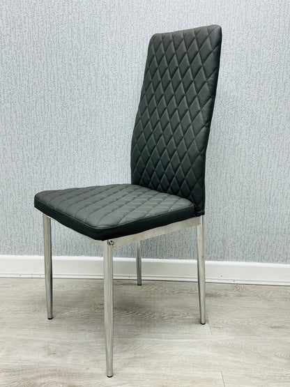 California Grey PU Dining Chair - ASR Interiors